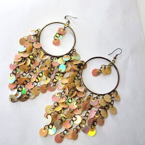 Pink Tassel Fun Chandelier Earrings
